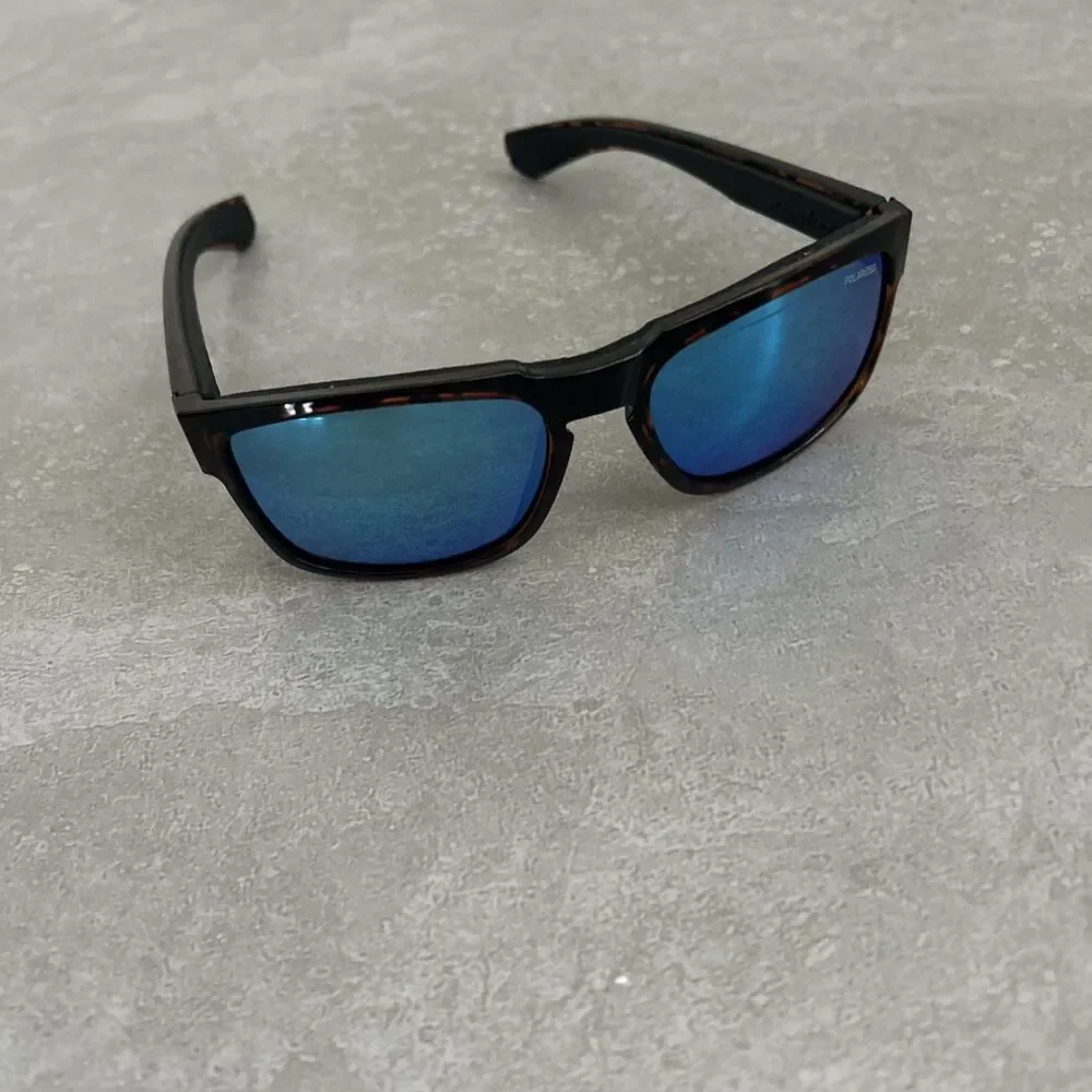 Bomber Smart-Bomb Sunglasses Ice Blue Mirror Polarized Lens Used unisex